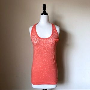 Nike Orange And White Burnout Tank Top